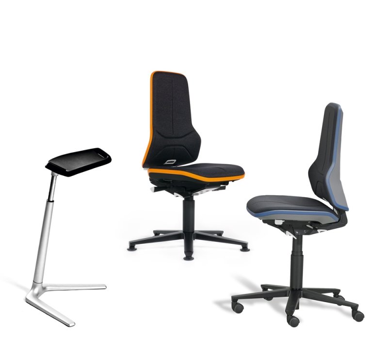 Arbeitstische und ergonomische Stühle, Hocker und Stehhilfe