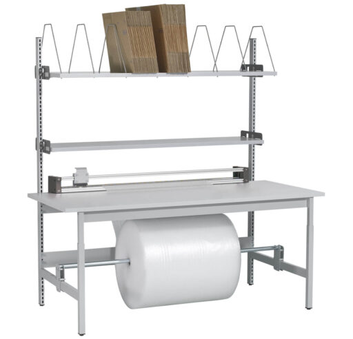 ERGO-line ERGO-Budget Packtisch mit Faltschachtelmagazin und Untertisch Schneidegerät