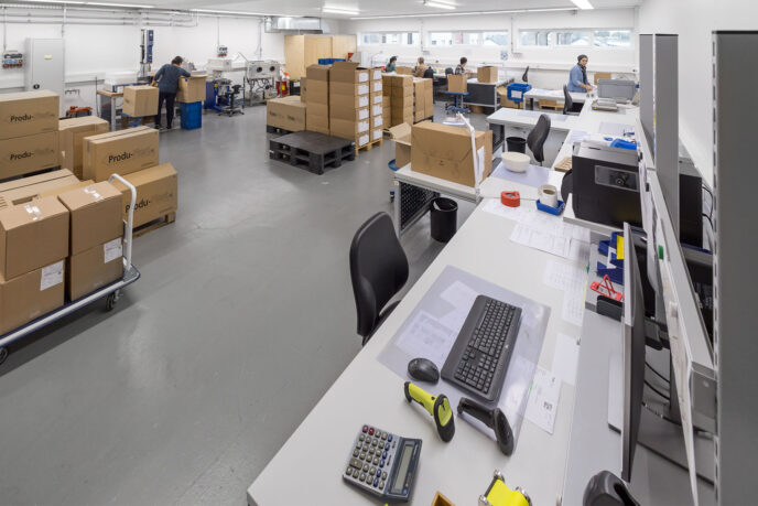 Raumansicht der neuen Arbeitsplätze